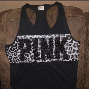 **SOLD** VS PINK CHEETAH PRINT SEQUIN TANK TOP